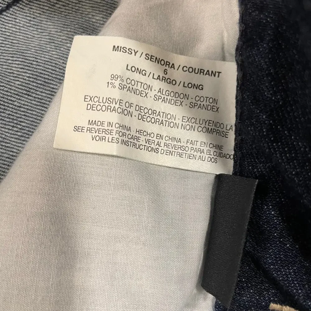 Nine West Women's Jeans Size 6 Straight Leg Dark wash denim broadway style